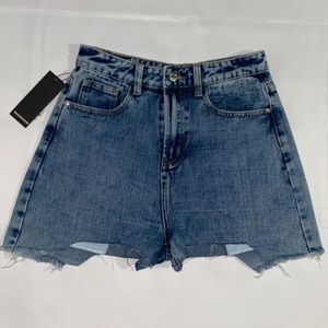 NWT Momokrom Acid Wash Distressed Jean Shorts